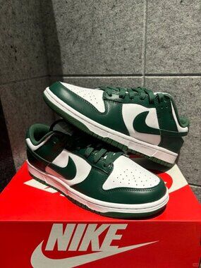 Nike SB Dunk Low White and Green Sneakers